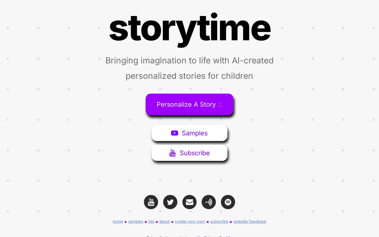 Storytime - personalized children's stories generated by AI